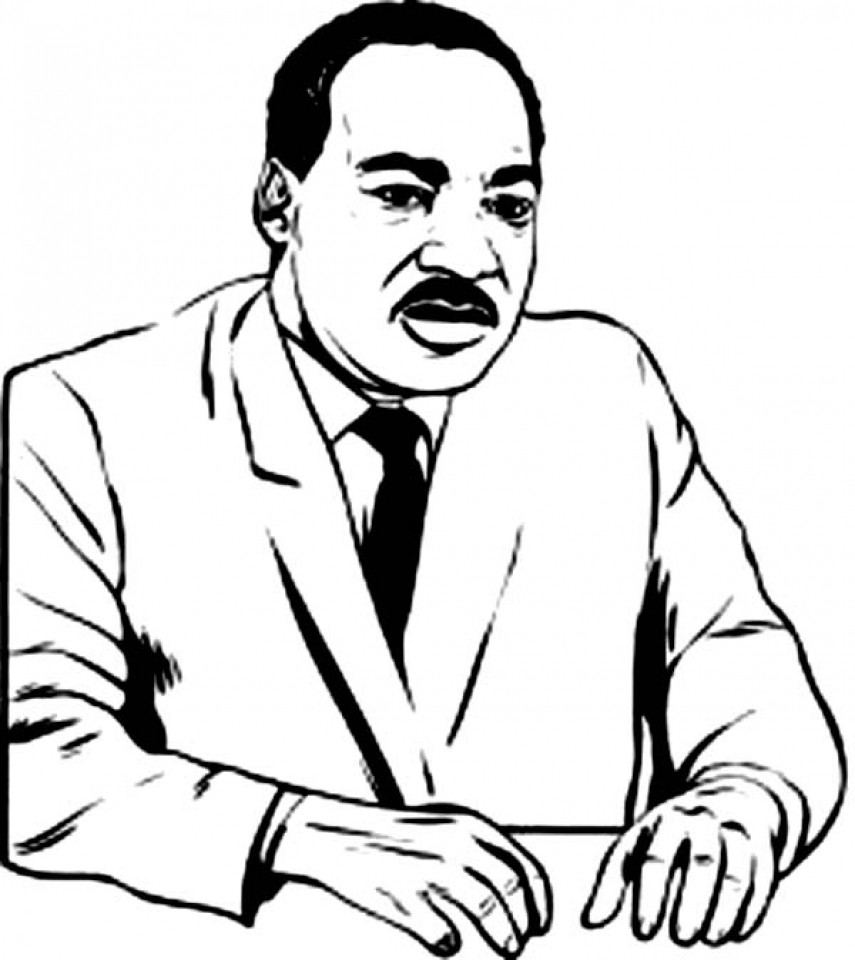 Martin Luther King Jr Coloring Page - AeroGrafiaOnline