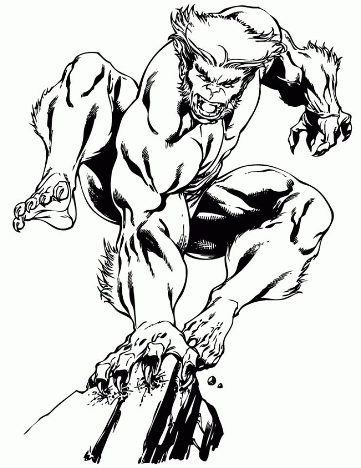 Get This Picture of Wolverine Coloring Pages Free for Children S4lii