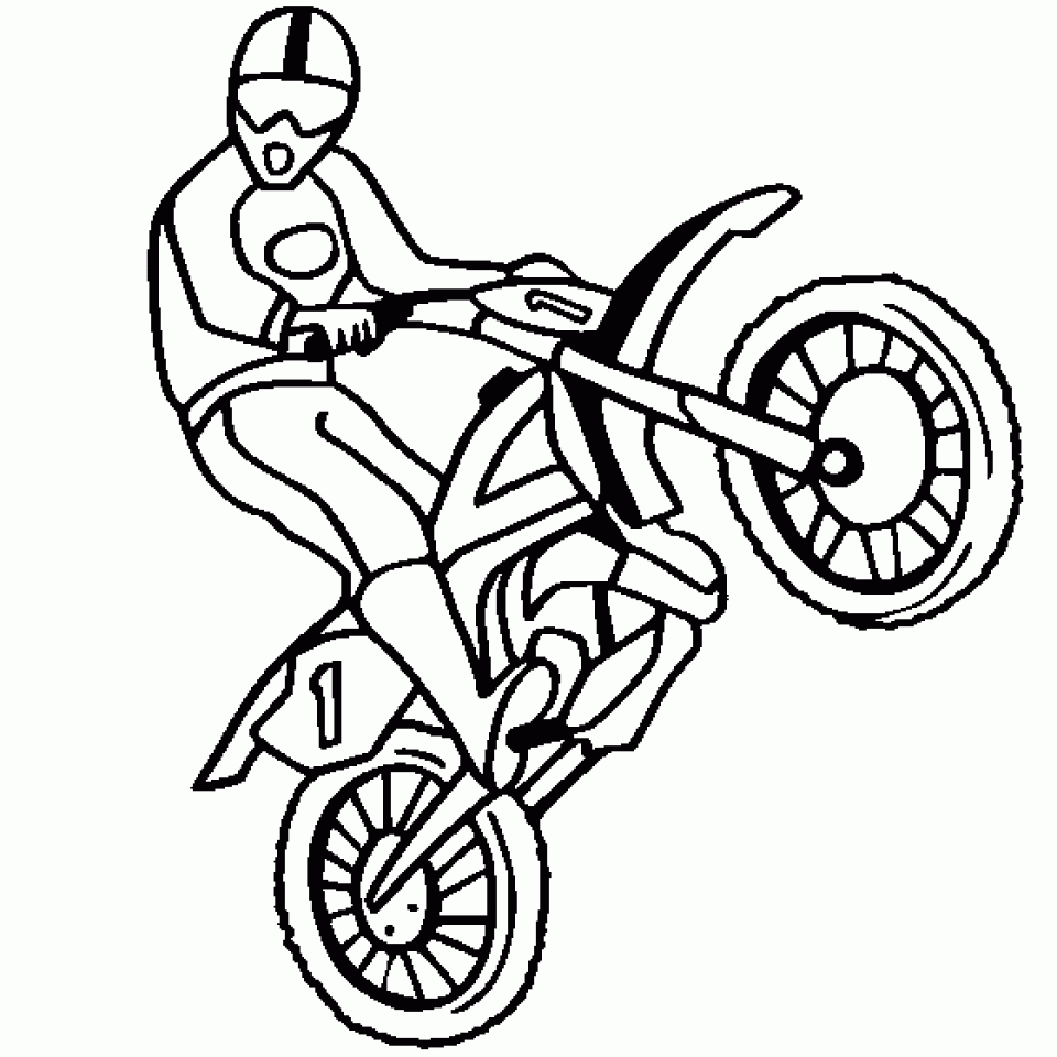 Dirt Bike Coloring Page 8