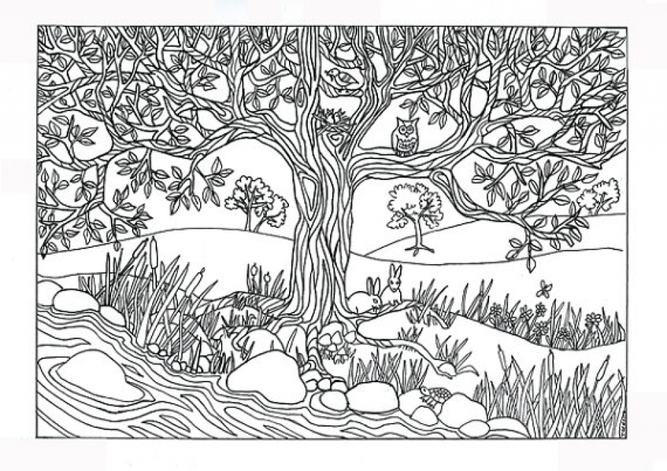 Nature Free Printable Coloring Pages For Kids Drawing With Crayons