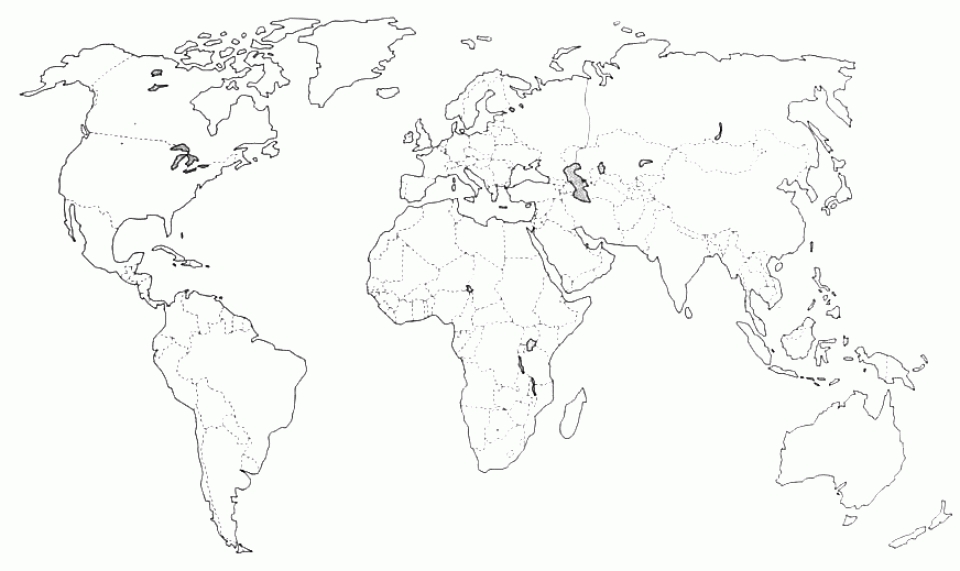 Snubberx World Map Coloring Pages Preschool