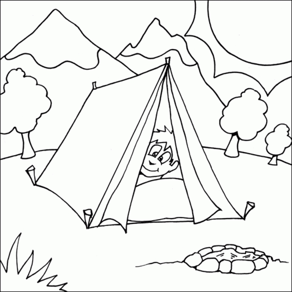 Printable Camping Coloring Pages