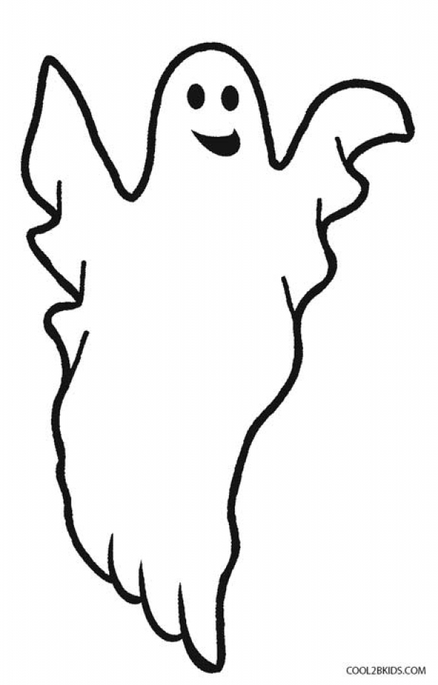 Simple Ghost Coloring Pages