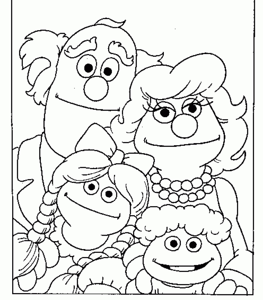 Family Coloring Pages For Toddlers