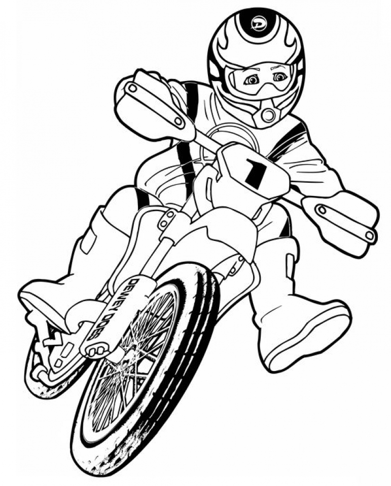 free printable dirt bike coloring pages