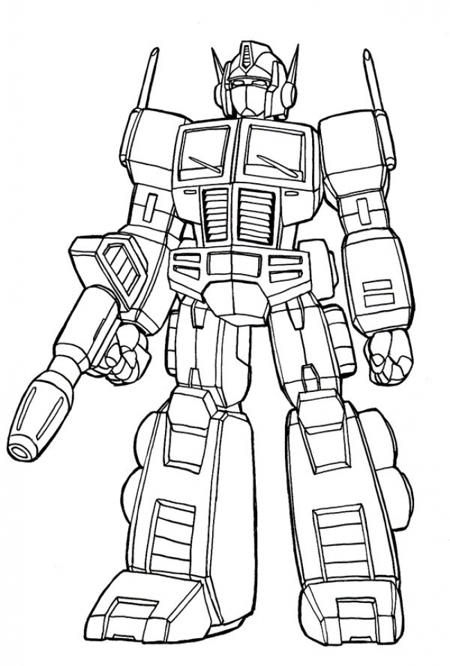 Get This Simple Optimus Prime Coloring Page to Print for Preschoolers