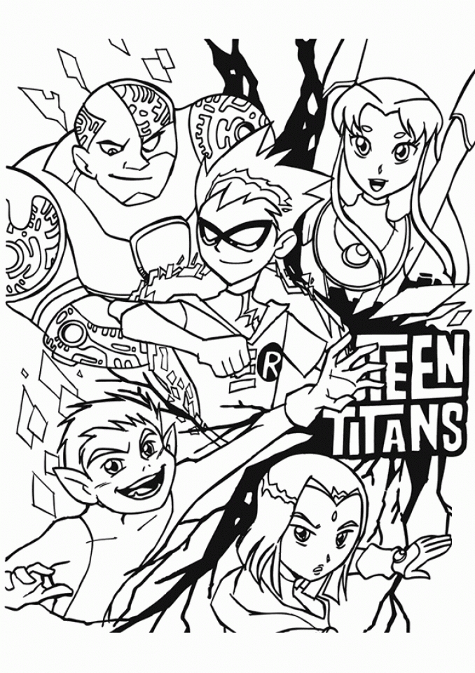 Get This Teen Titans Coloring Pages Free To Print JU7zm