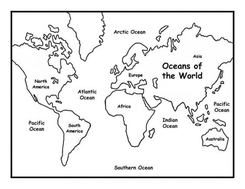 World Map Coloring Pages Printable
