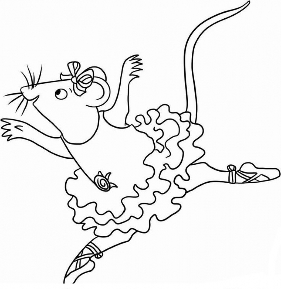Angelina Ballerina Coloring Pages Free Printable
