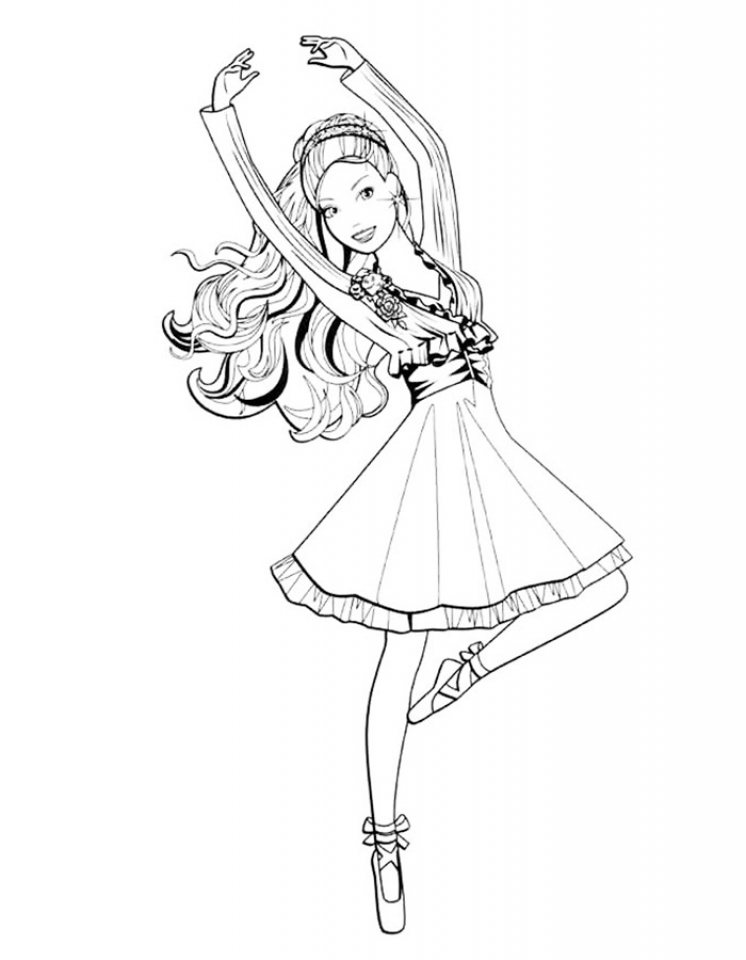 Cute Ballerina Coloring Pages Alltoys Beautiful 22753