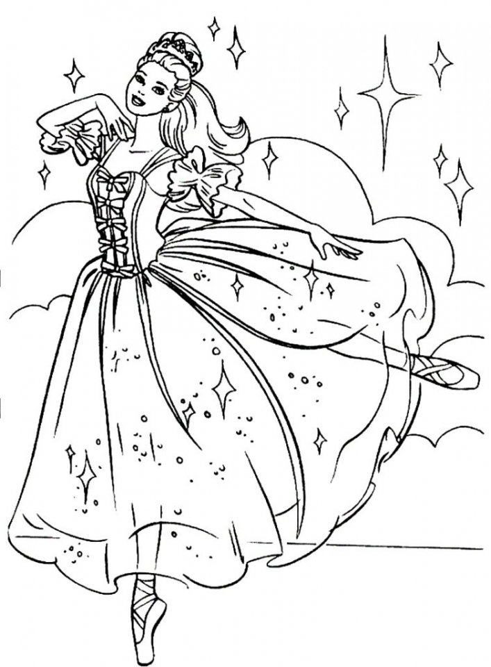 20 Free Printable Ballerina Coloring Pages