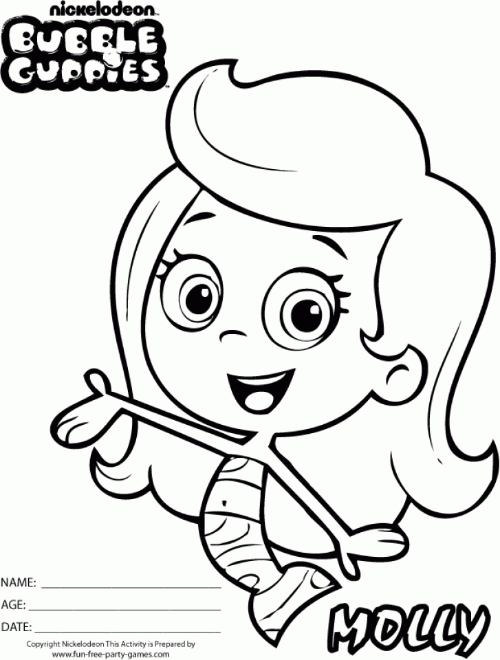 20+ Free Printable Bubble Guppies Coloring Pages - EverFreeColoring.com