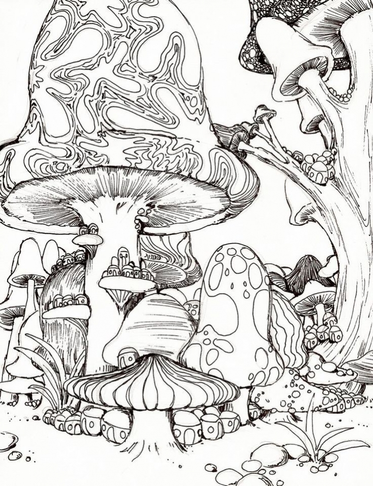 Get This Challenging Trippy Coloring Pages for Adults O4BH6