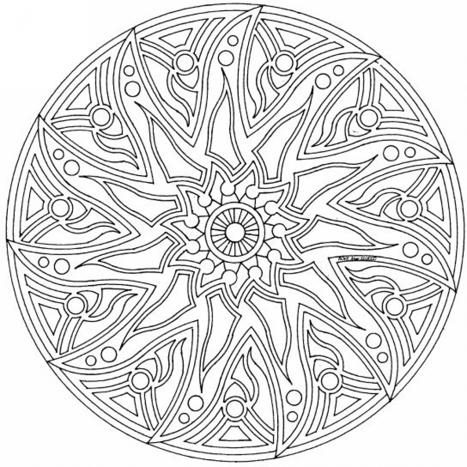 Complicated Coloring Pages for adults Free To Print