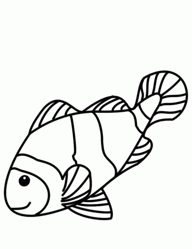 free printable fish coloring page