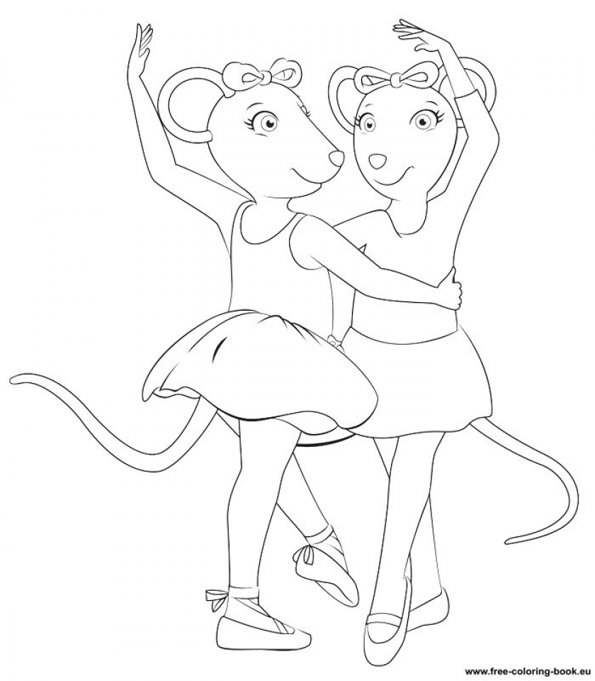 Free Angelina Ballerina Coloring Pages