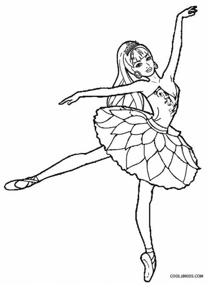 Get This Free Ballerina Coloring Pages