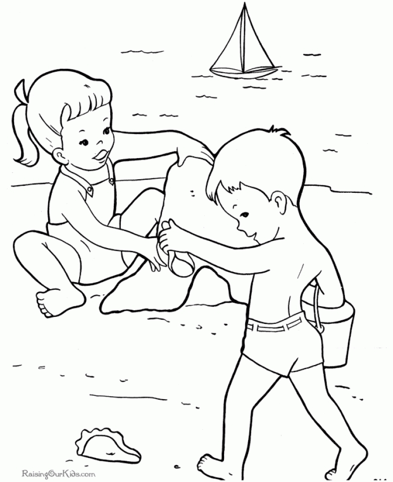 Get This Free Beach Coloring Pages to Print GDNB12