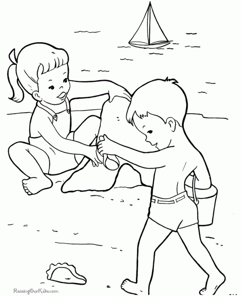 coloring pages summer printable beach coloring pages summer