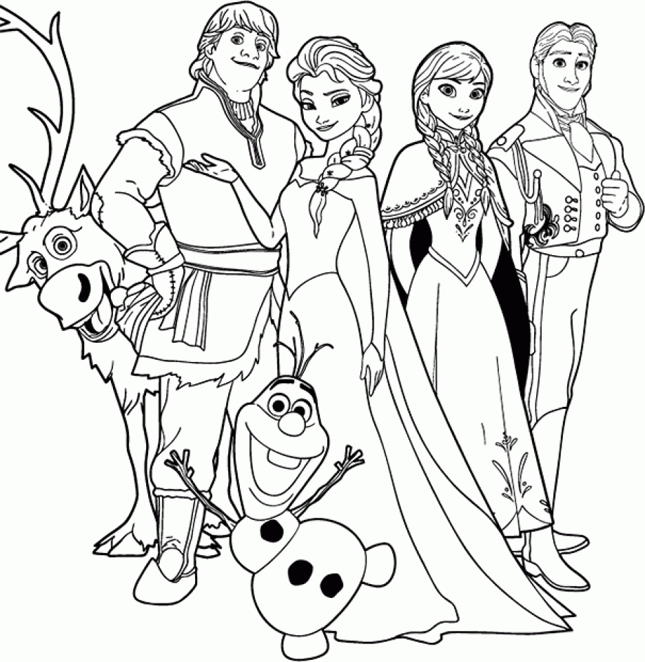 Get This Free Frozen  Coloring  Pages  834925