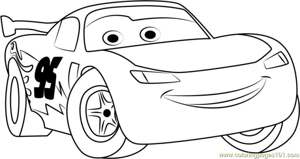 726 Cartoon Lightning Mcqueen Coloring Page Free for Adult