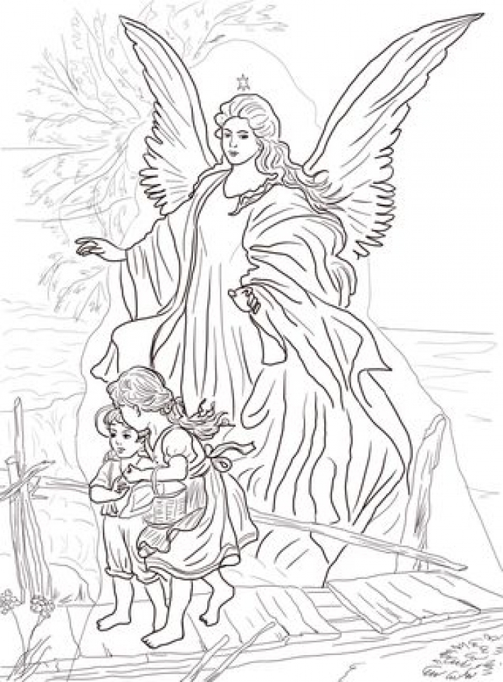 91 Coloring Pages For Adults Angels Download Free Images