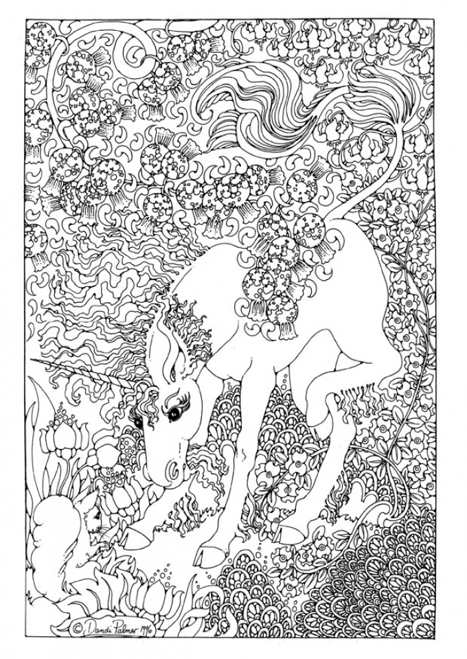 Get This Free Printable Unicorn Coloring Pages For Adults SW395