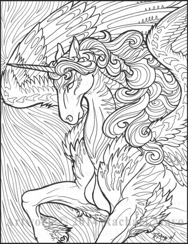 20 free printable unicorn coloring pages for adults