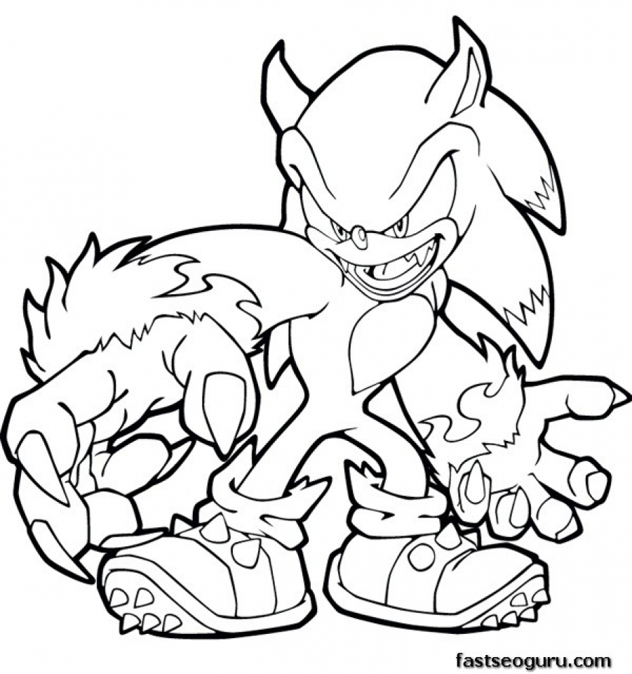 Get This Free Sonic Coloring Pages 5705
