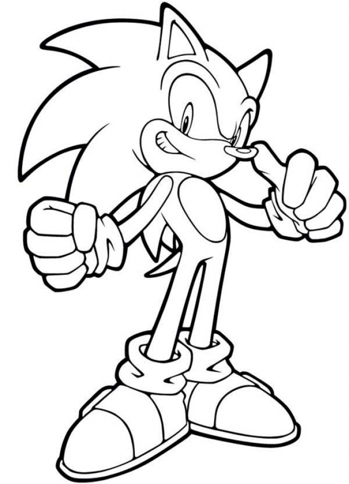 Get This Free Sonic Coloring Pages 834909