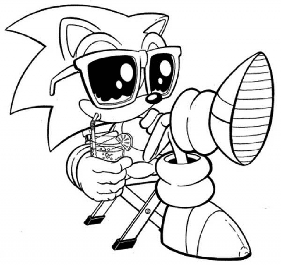 Sonic The Hedgehog Coloring Pages For Free - Free Colouring Page For Kids