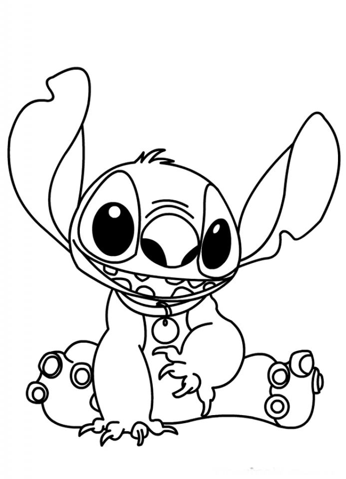 Get This Free Stitch Coloring Pages to Print 6pyax