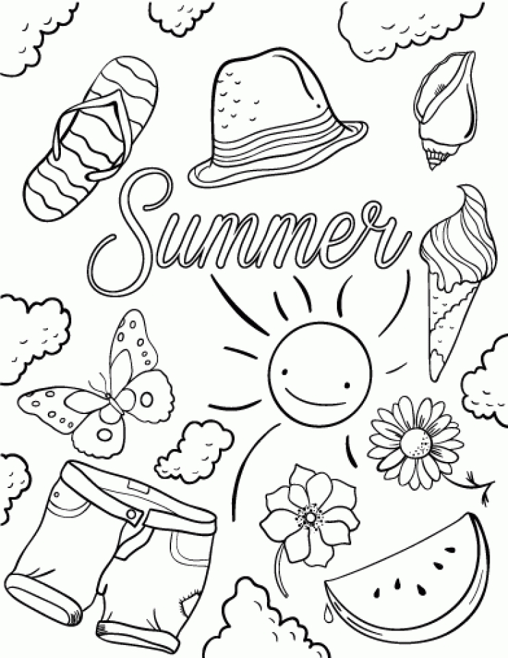 Printable Coloring Pages Summer 10