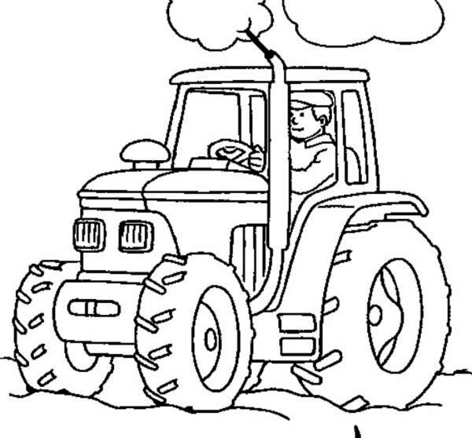 Free Tractor Coloring Pages