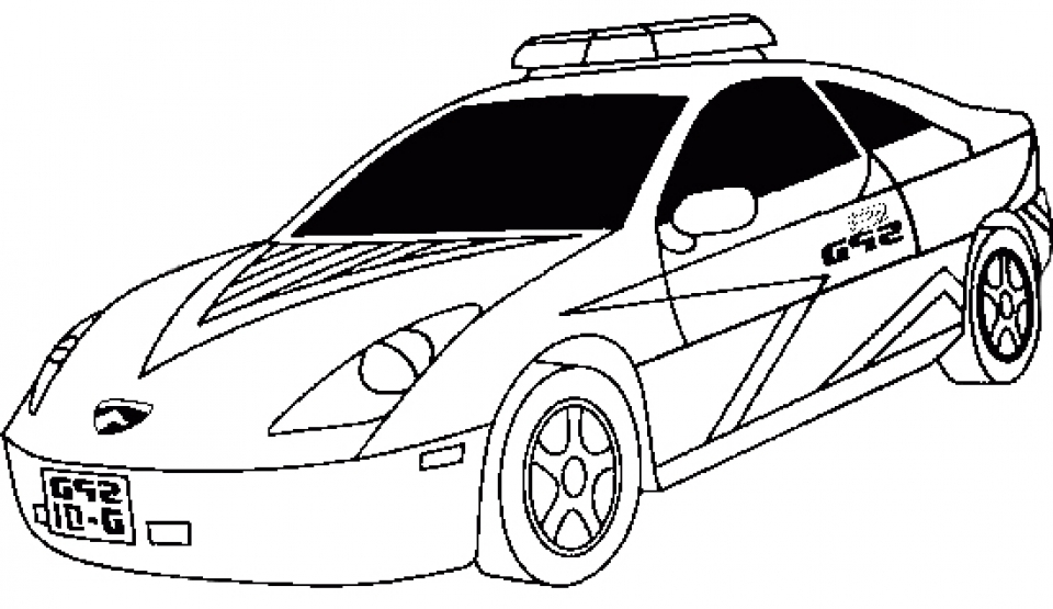 Police Car Coloring Pages - Coloring Ideas for Kids