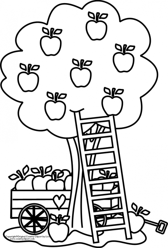 Printable Apple Coloring Pages Online Gvjp19 Picture