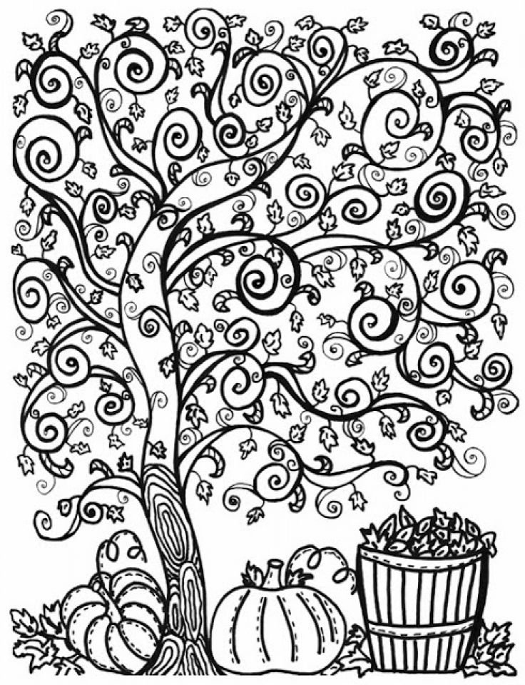 Get This Printable Autumn Coloring Pages for Adults 564xc