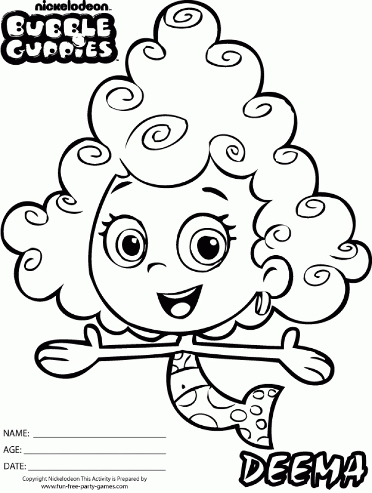 Get This Printable Bubble Guppies Coloring Pages Online 106080