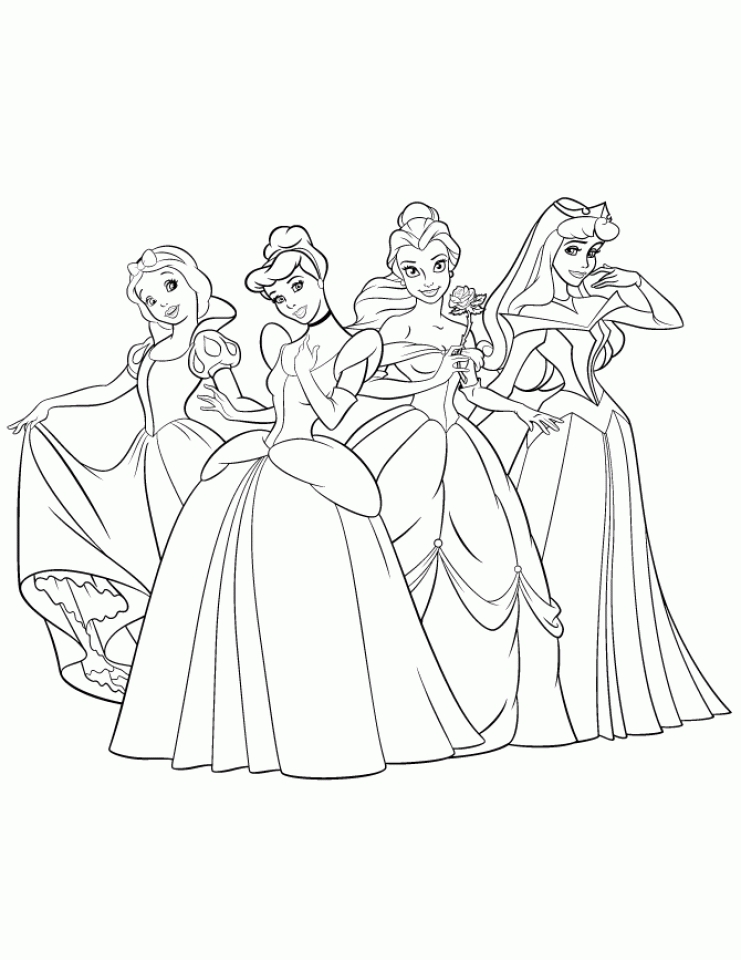 20 Free Printable Disney Princesses Coloring Pages