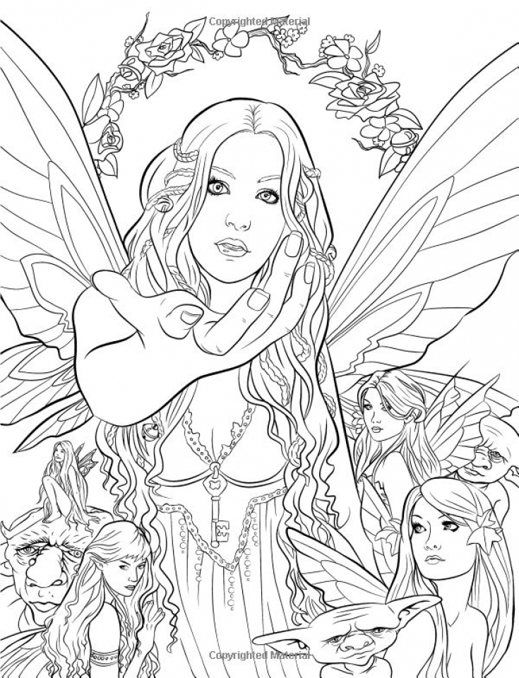 Get This Printable Elf Coloring Pages for Adults 23385