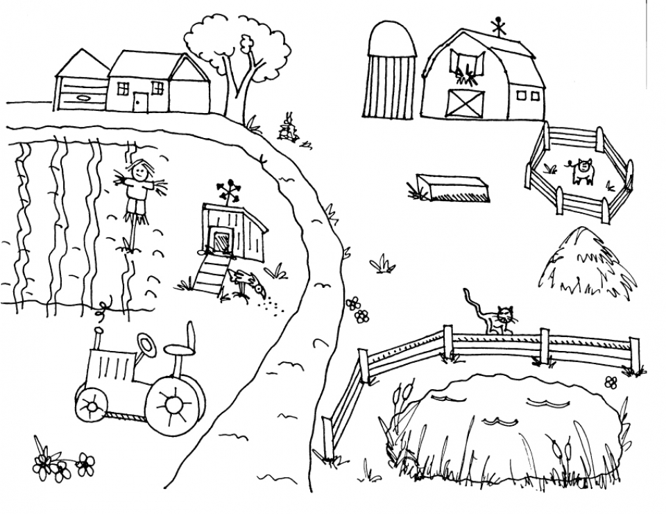 Get This Printable Farm Coloring Pages Online FOH6R
