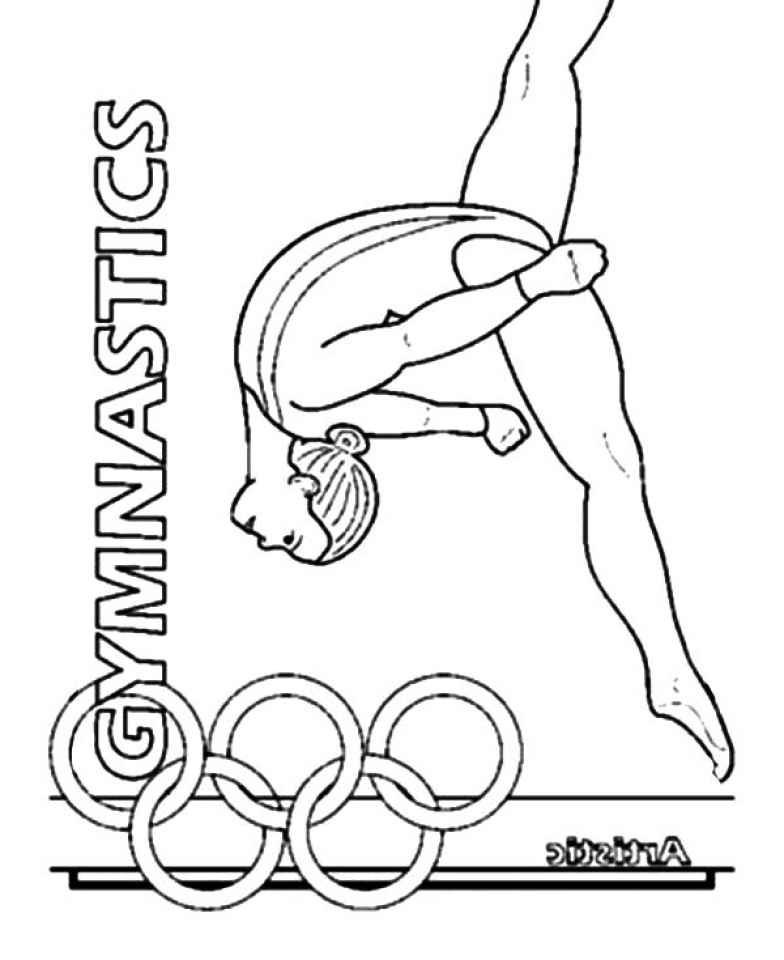 Realistic Gymnastics Coloring Pages Coloring Pages