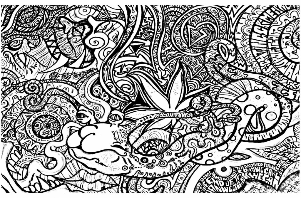 Get This Printable Trippy Coloring Pages for Grown Ups TA09D