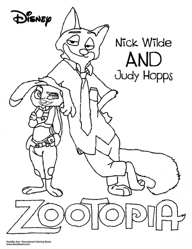 Get This Printable Zootopia Coloring Pages 673369