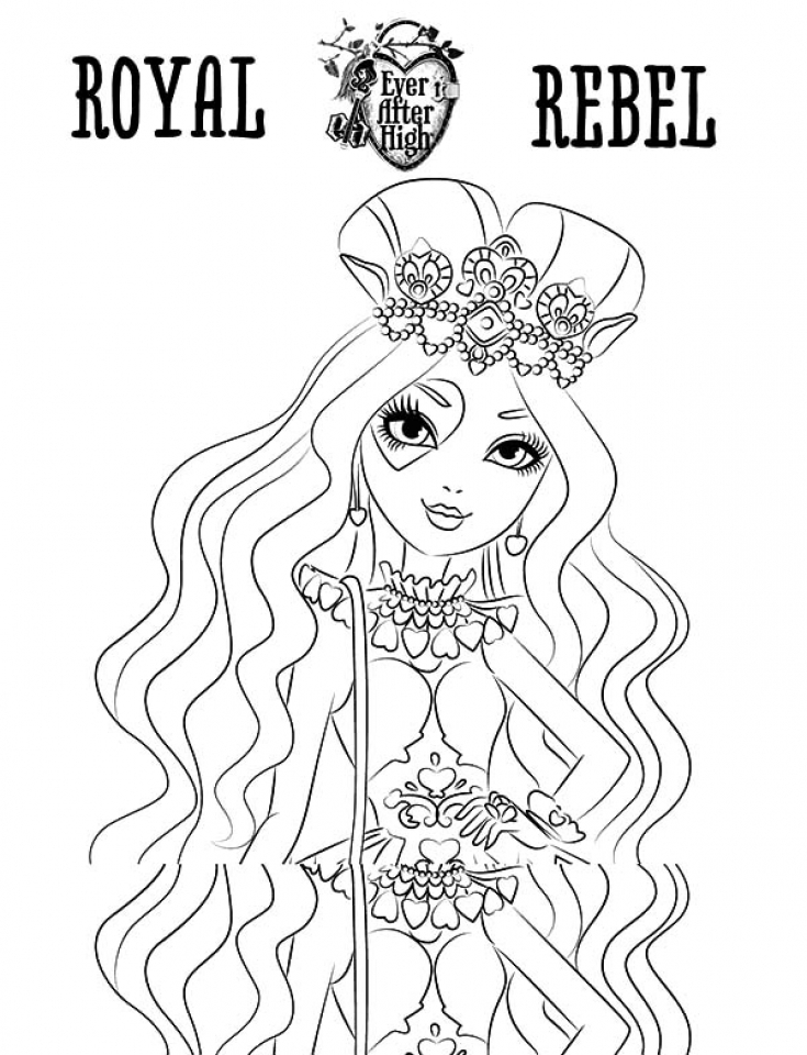 royal rebels ever after high girl coloring pages printable pu62b