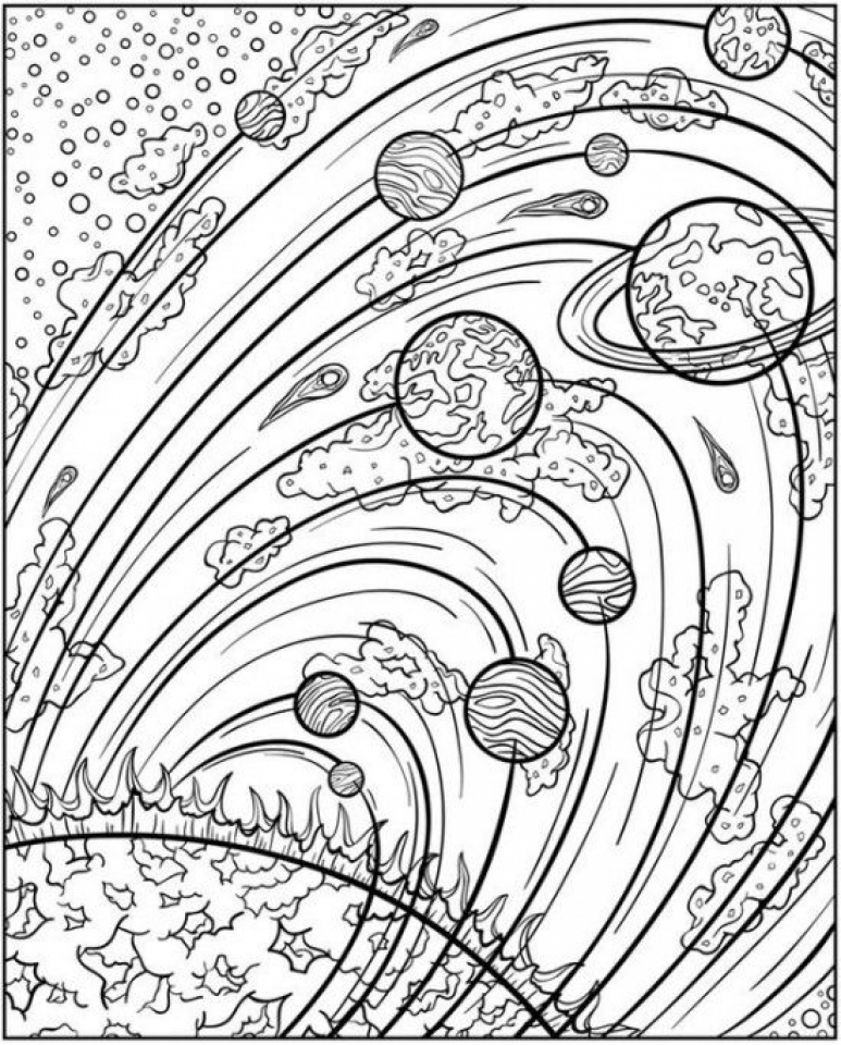 Space Coloring Pages For Adults - Free & Printable!