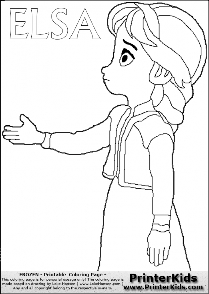 princess template queen elsa frozen coloring pages