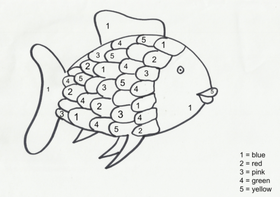 rainbow fish coloring page