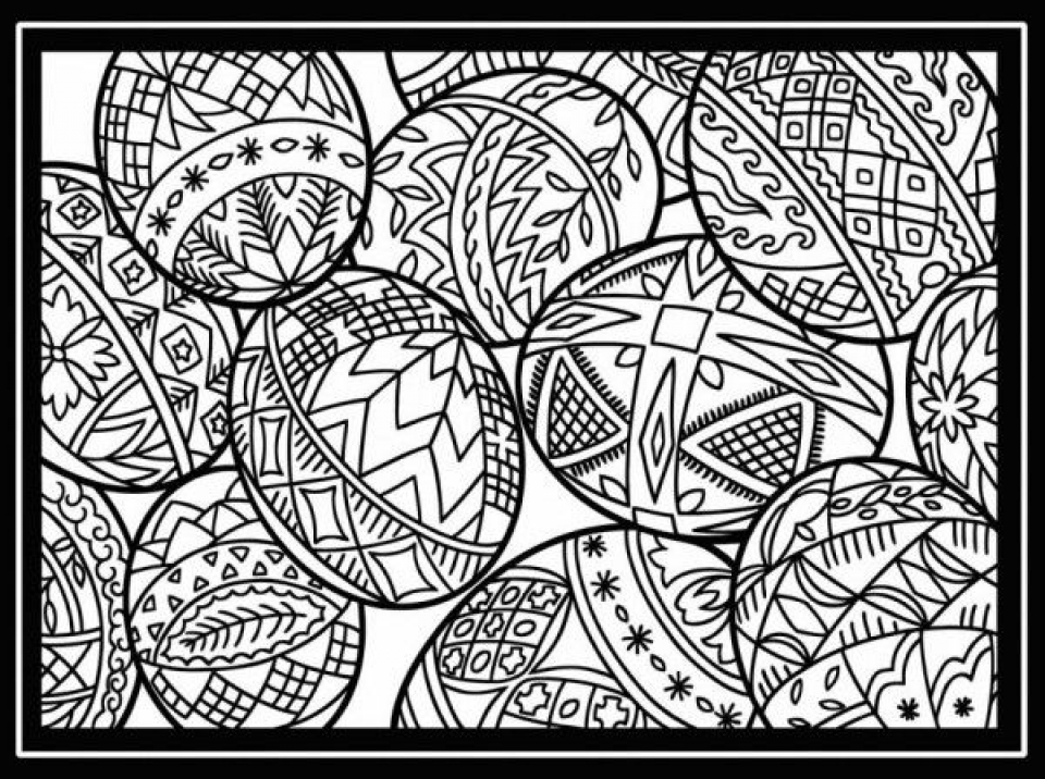 20 Free Printable Easter Egg Coloring Pages for Adults  