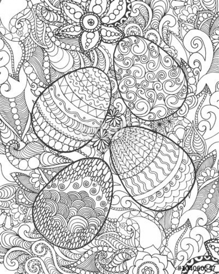 Get This Easter Egg Hard Coloring Pages for Adults 36621